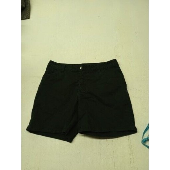 Cherokee Brand Black Shorts Hemmed Zipper Closure Cotton/Spandex Size 2 - Picture 1 of 4